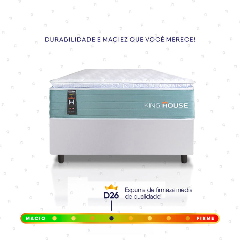 Cama Box Lagos Molas Ensacadas Solteirão 96x203 King House