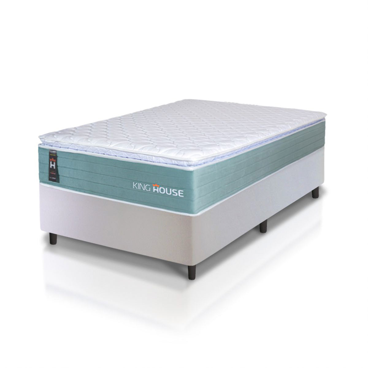 Cama Box Lagos Molas Ensacadas Solteirão 96x203 King House
