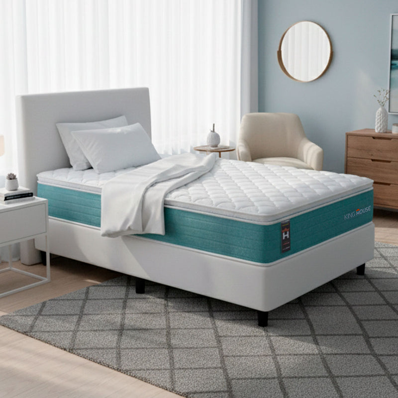 Cama Box Lagos Molas Ensacadas Solteirão 96x203 King House