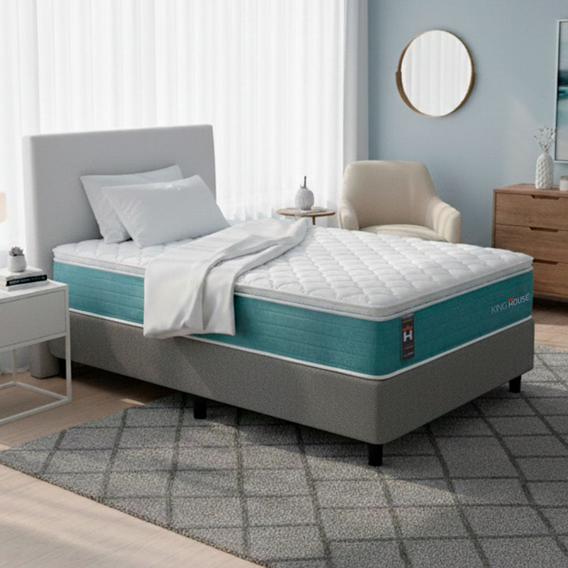Cama Box Lagos Molas Ensacadas Solteirão 96x203 King House