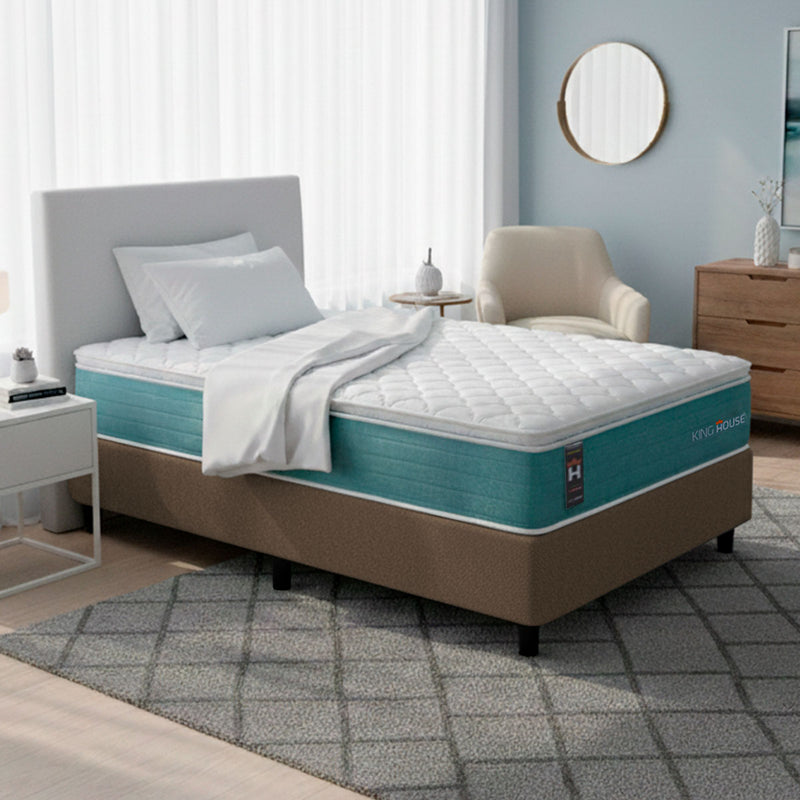 Cama Box Lagos Molas Ensacadas Solteirão 96x203 King House