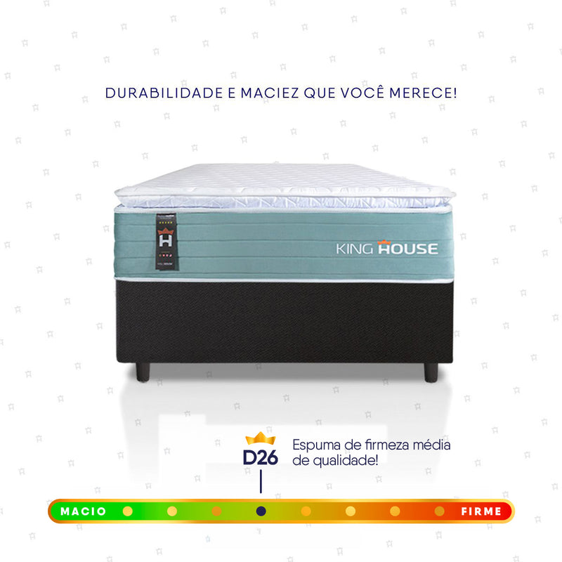 Cama Box Lagos Molas Ensacadas Solteirão 96x203 King House