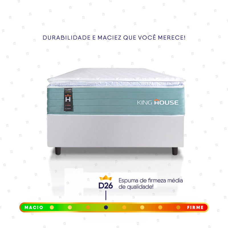 Cama Box Lagos Molas Ensacadas Solteiro 88x188 King House