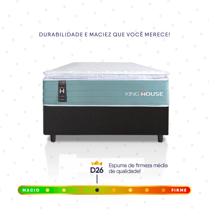 Cama Box Lagos Molas Ensacadas Solteiro 88x188 King House
