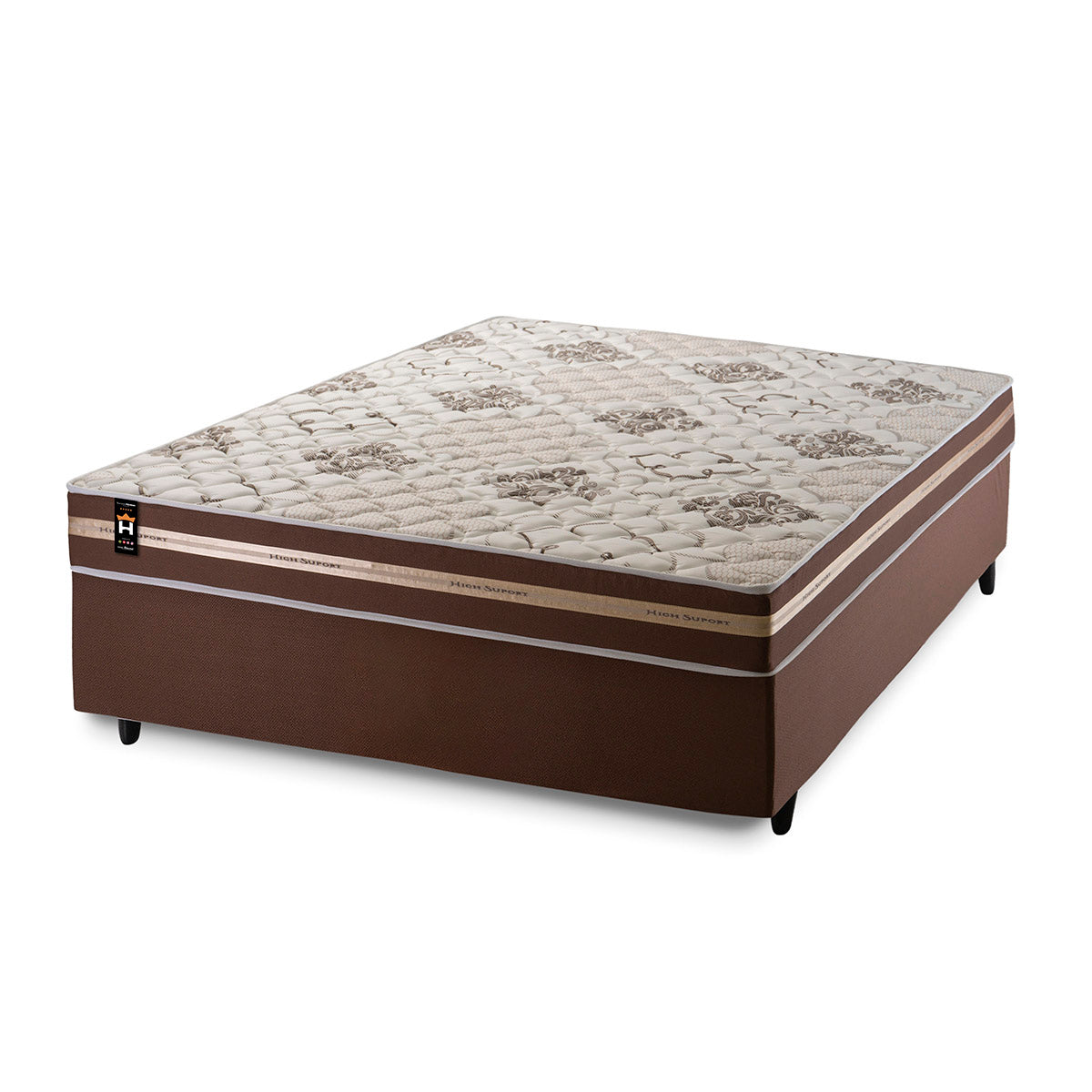 Cama Box Espuma Chicago Viúva 128x188 Marrom King House