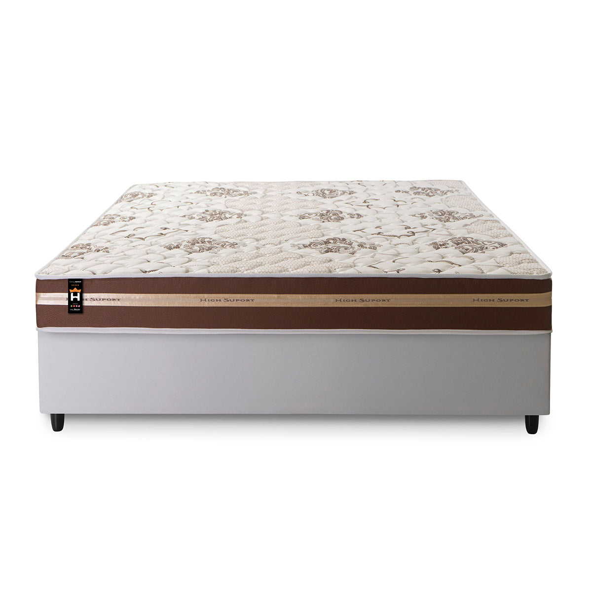 Cama Box Espuma Chicago Casal 138x188 Marrom King House