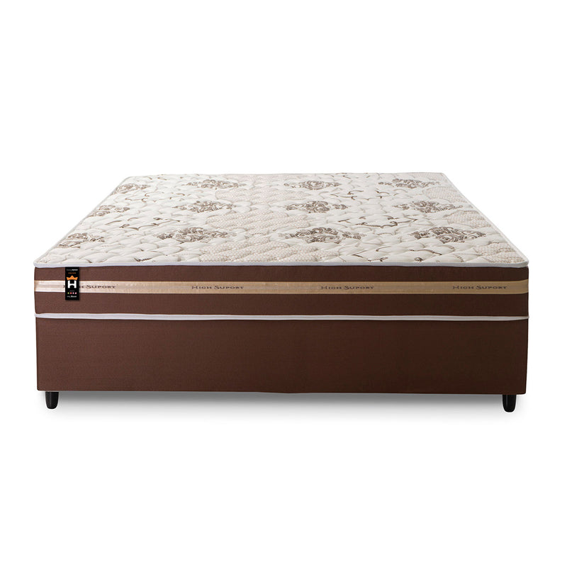 Cama Box Espuma Chicago Casal 138x188 Marrom King House