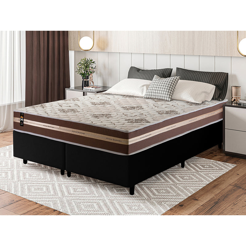 Cama Box Chicago Espuma Queen 158x198 Preto King House