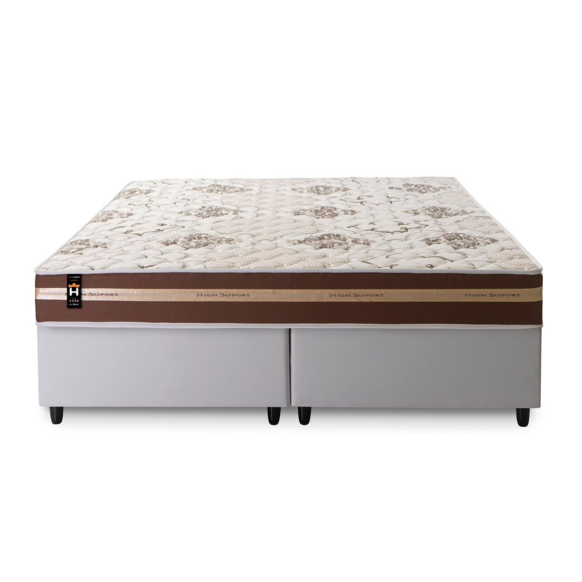 Cama Box Chicago Espuma King 193x203 Branco King House