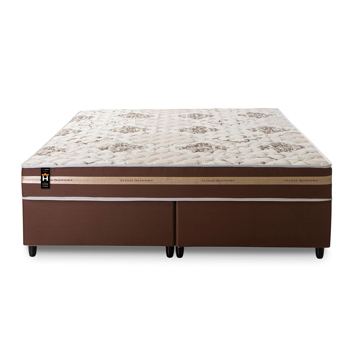 Cama Box Chicago Espuma King 193x203 Marrom King House