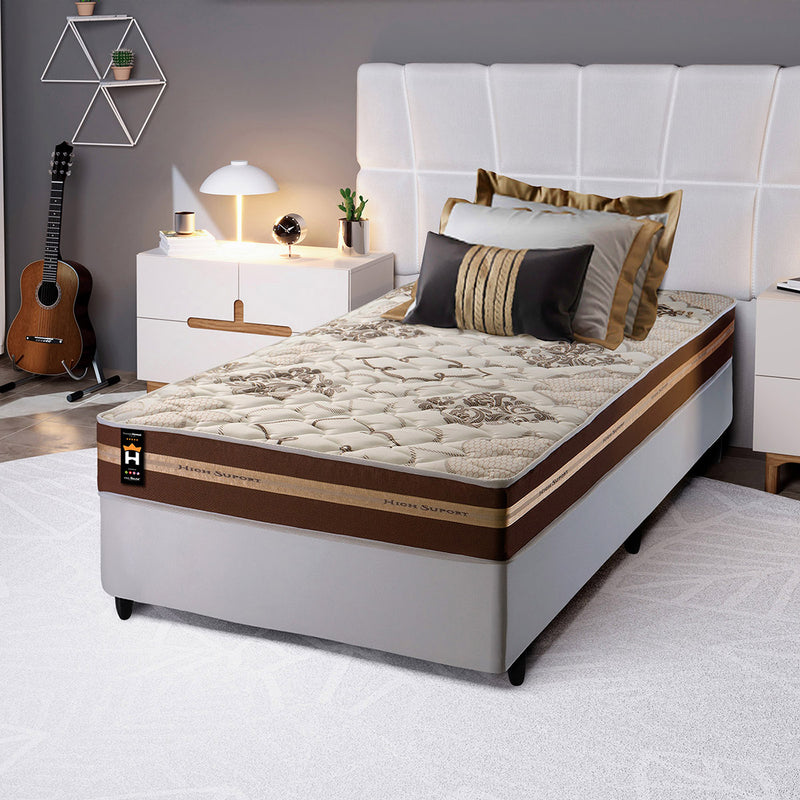 Cama Box Espuma Chicago Solteirão 96x203 Branco King House