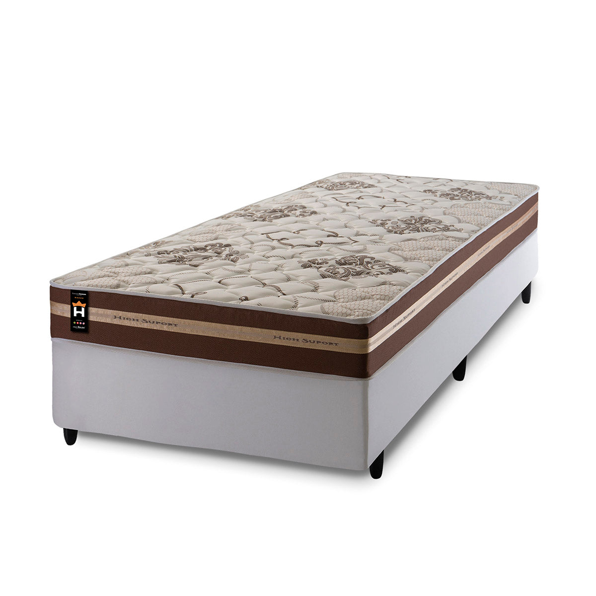 Cama Box Espuma Chicago Solteirão 96x203 Branco King House