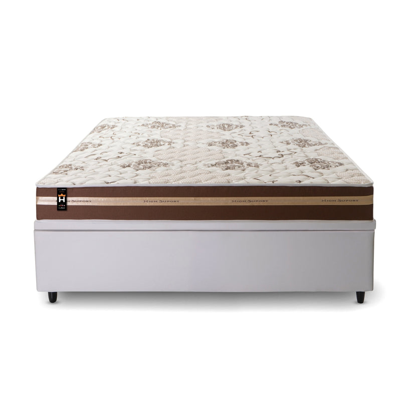 Cama Box Baú Chicago 138x188 Branco Espuma D33 King House