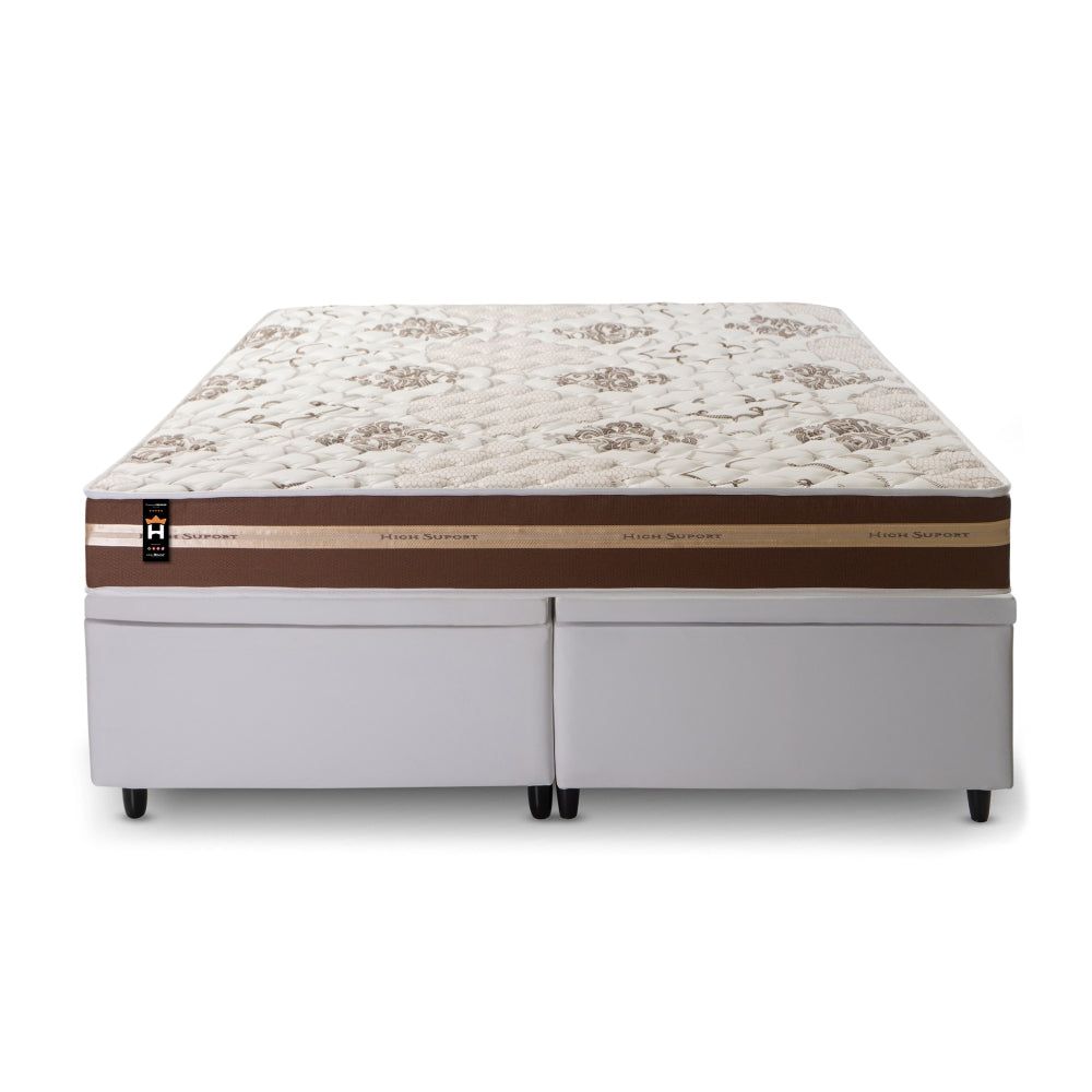 Cama Box Baú Chicago Espuma D33 158x198 Branco King House