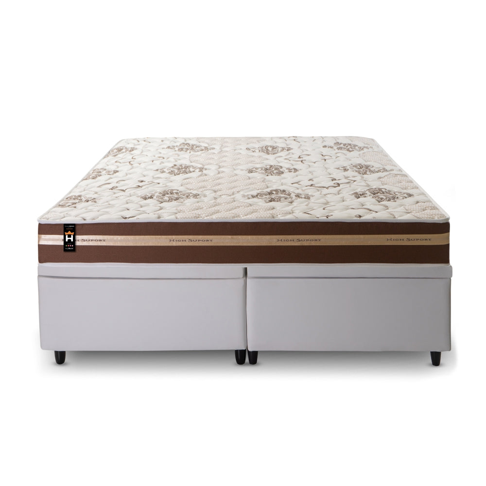 Cama Box Baú Chicago Espuma D33 193x203 Marrom King House