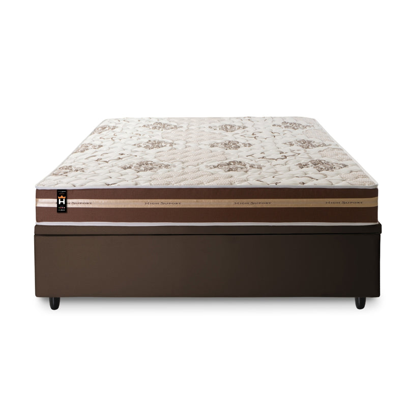 Cama Box Baú Chicago 138x188 Marrom Espuma D33 King House