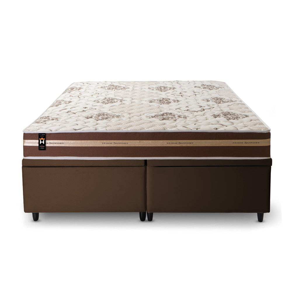 Cama Box Baú Chicago Espuma D33 193x203 Marrom King House