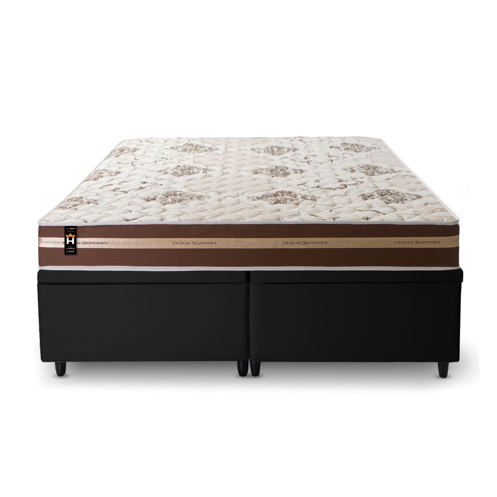 Cama Box Baú Chicago Espuma D33 158x198 Preto King House
