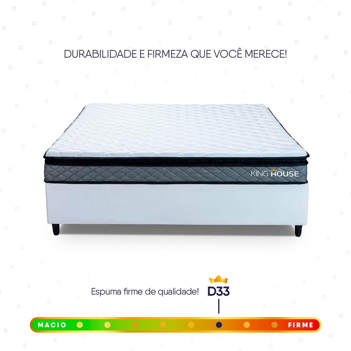 Cama Box Espuma Chicago Casal 138x188 Branco