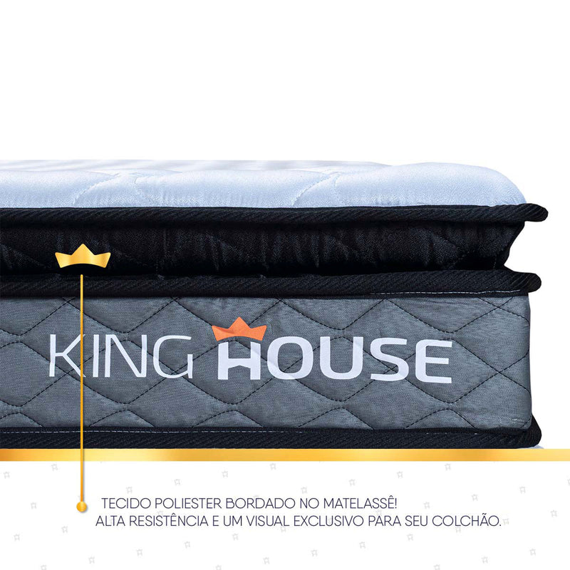 Cama Box Chicago Espuma Queen 158x198 Branco