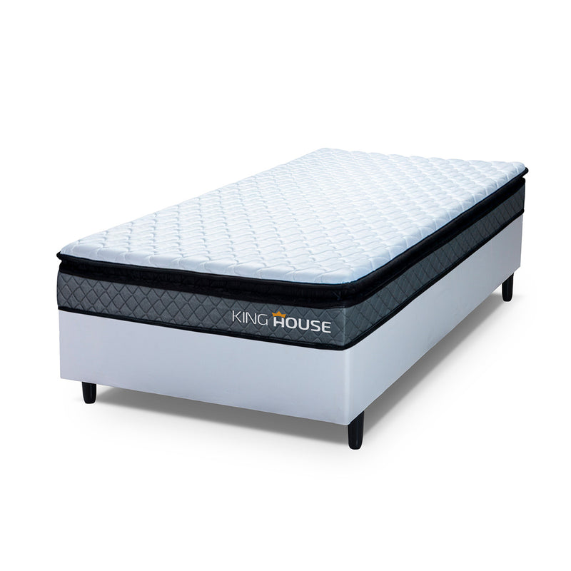 Cama Box Espuma Chicago Solteiro 88x188 Branco