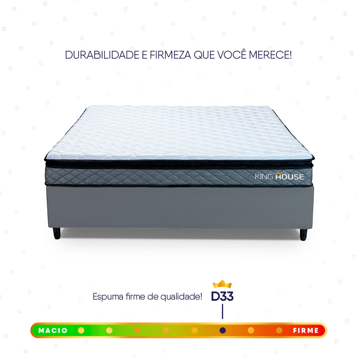 Cama Box Espuma Chicago Casal 138x188 Espuma D33
