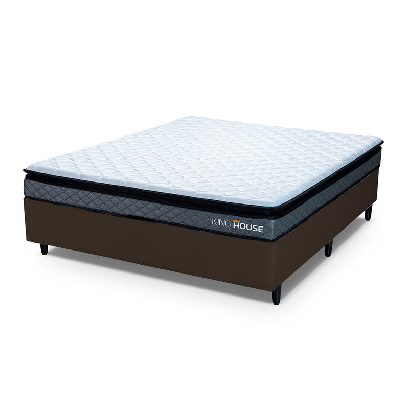 Cama Box Espuma Chicago Viúva 128x188 Cinza
