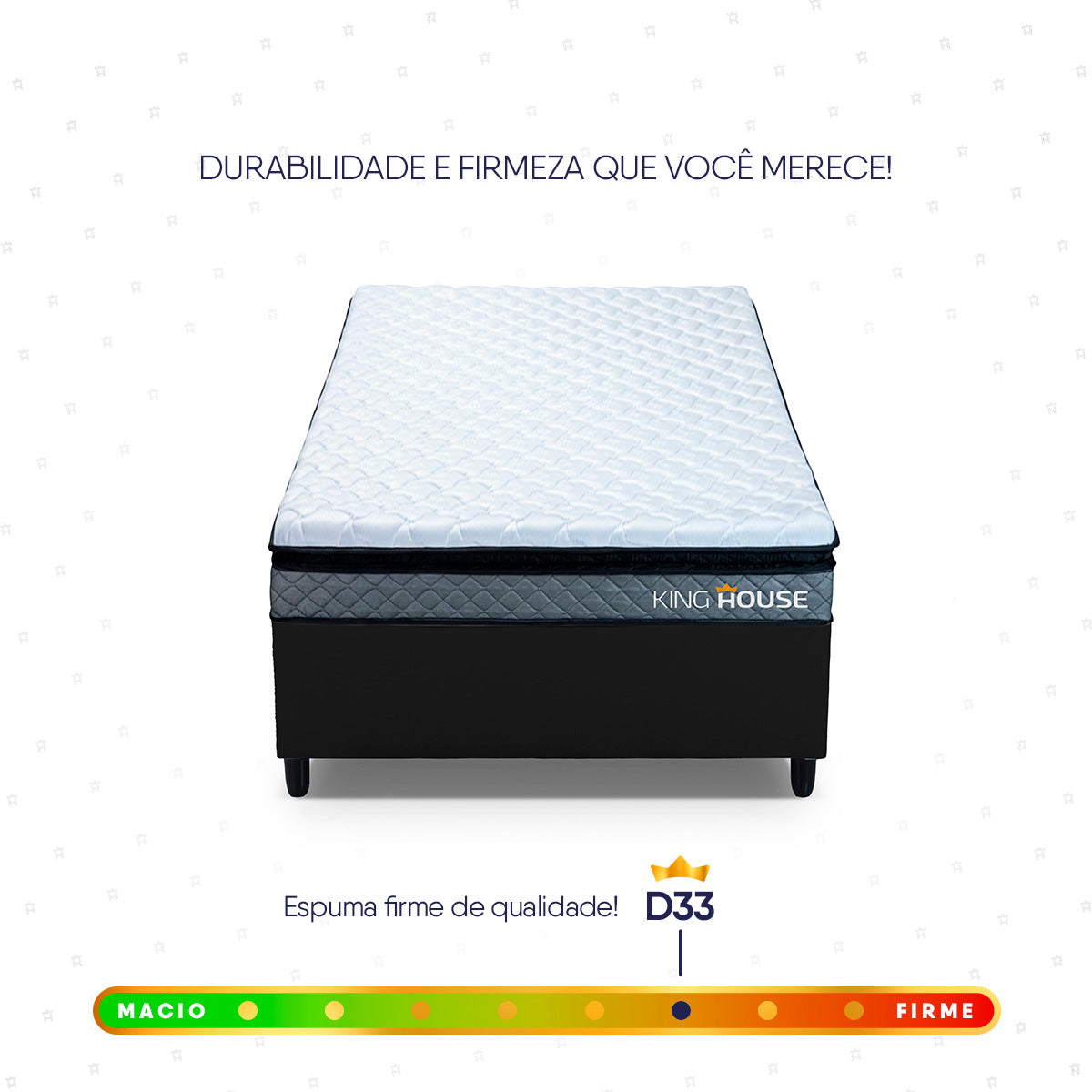Cama Box Espuma Chicago Solteiro 88x188 Preto