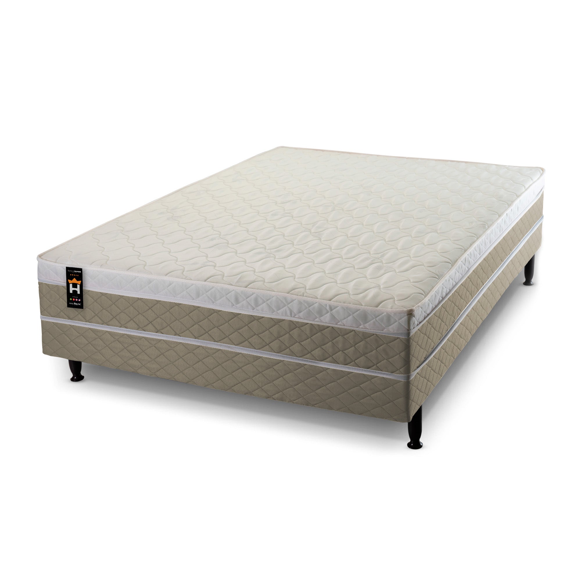 Conjugado Casal Dallas D28 Ortopédico 138x188x56 Bege