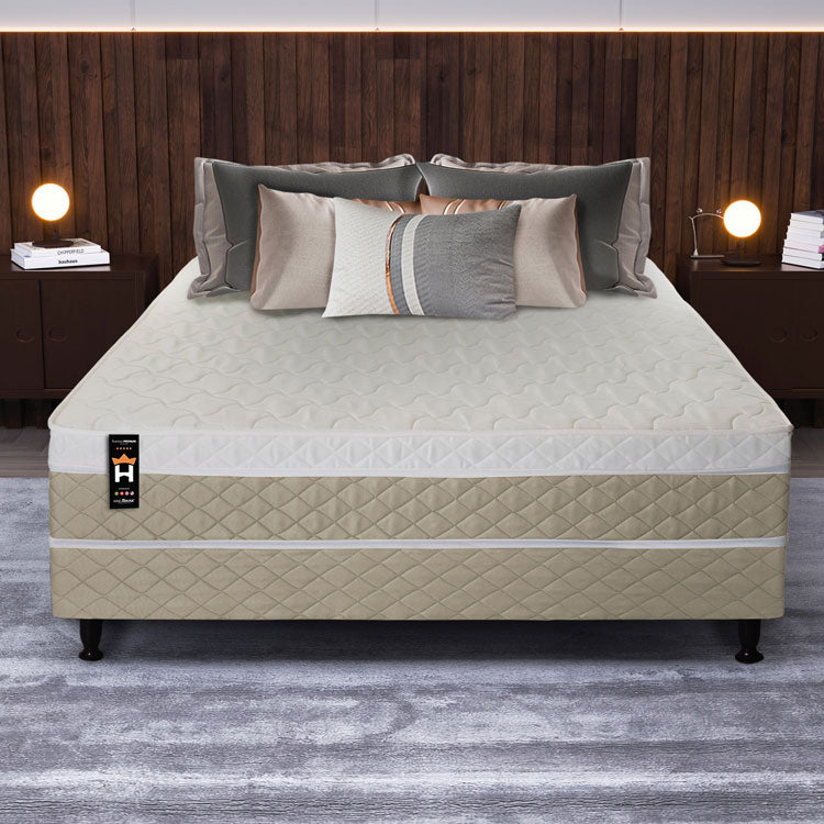 Conjugado Casal Dallas D28 Ortopédico 138x188x56 Bege