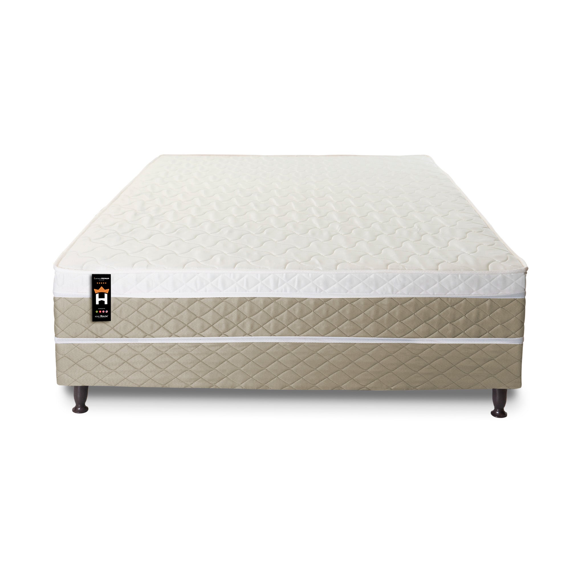 Conjugado Casal Dallas D28 Ortopédico 138x188x56 Bege