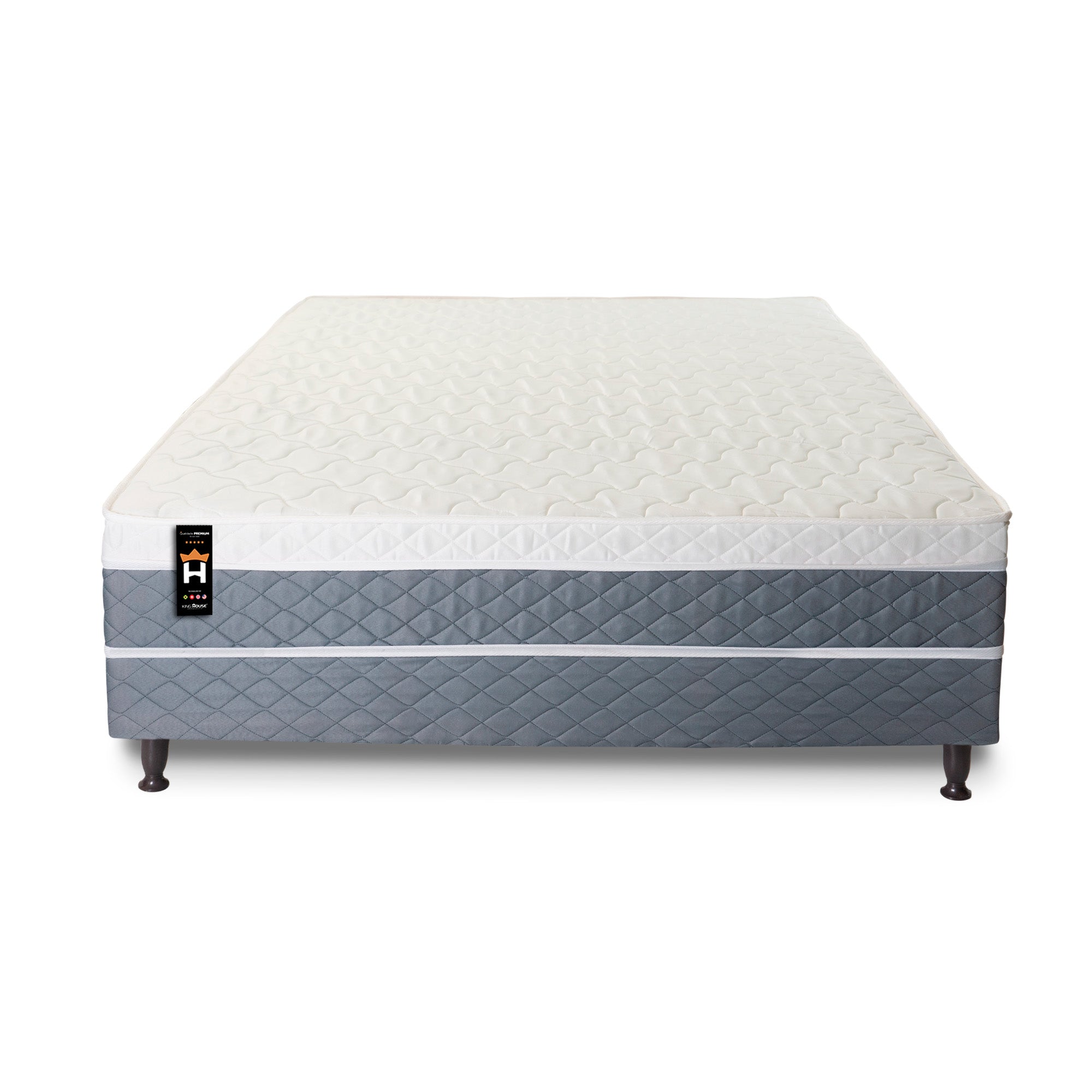 Conjugado Casal Dallas D28 Ortopédico 138x188x56 Cinza