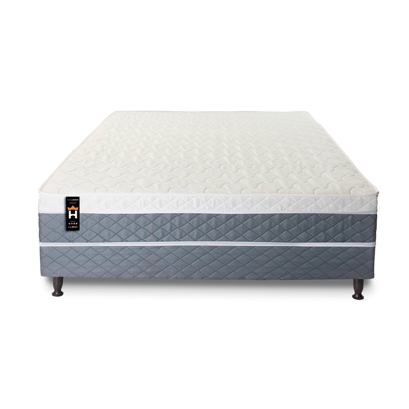 Conjugado Casal Dallas D28 Ortopédico 138x188x56 Cinza