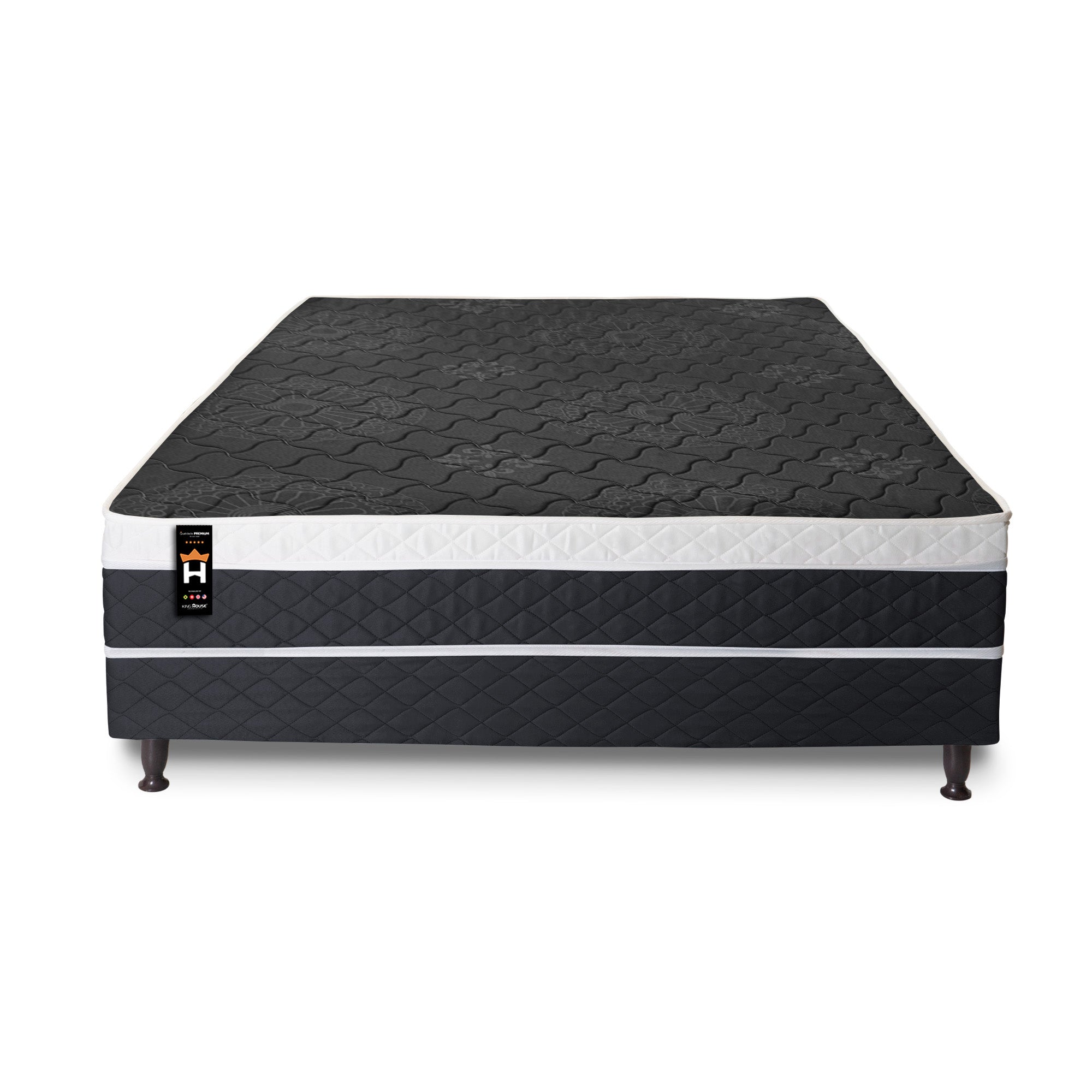 Conjugado Casal Dallas D28 Ortopédico 138x188x56 Preto