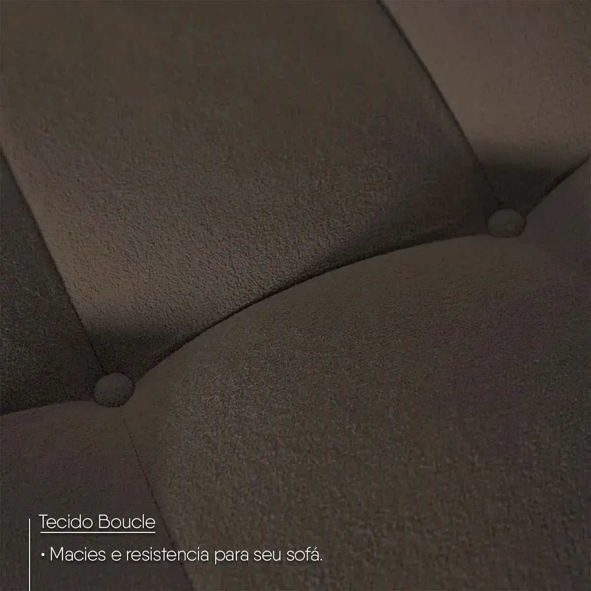 Conjunto Sofá Coliseu 3 e 2 Lugares Bouclê Cafe