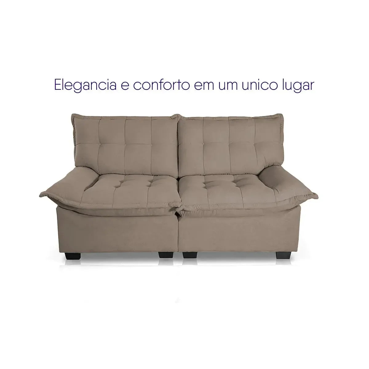 Conjunto Sofá Coliseu 3 e 2 Lug Bouclê Marrom