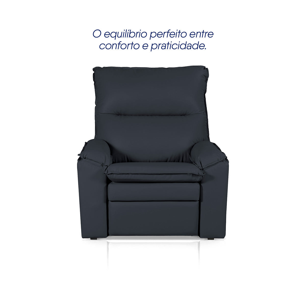 Poltrona do Papai Reclinável Copenhagen Corino Cinza