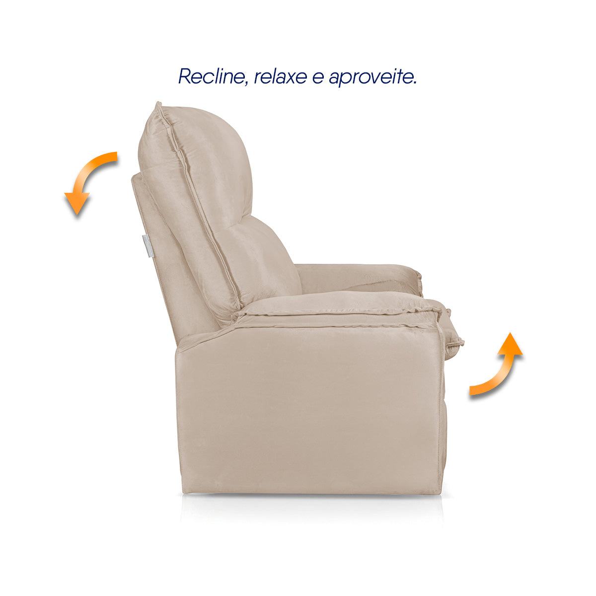 Poltrona do Papai Reclinável Copenhagen Suede Bege