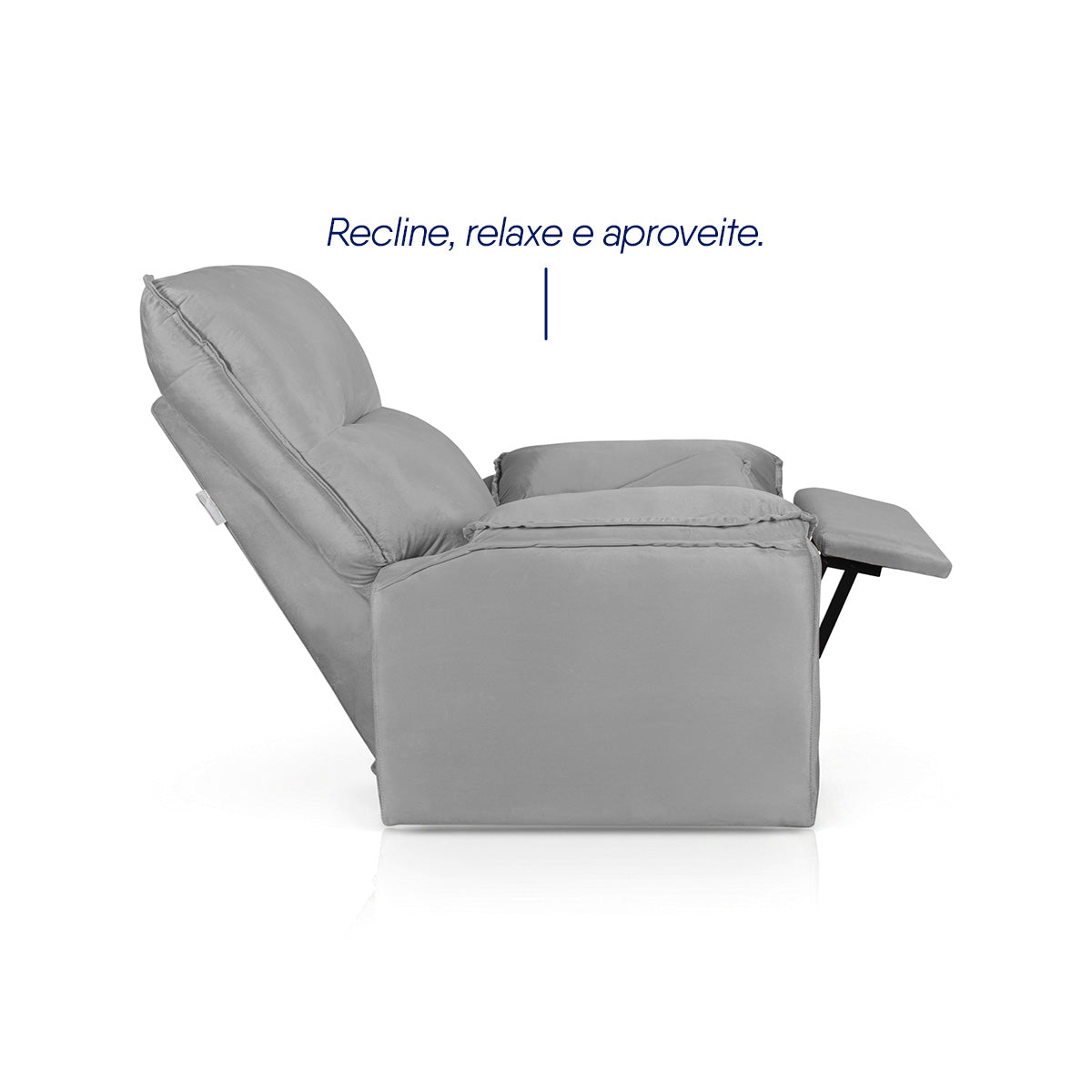 Poltrona do Papai Reclinável Copenhagen Suede Cinza