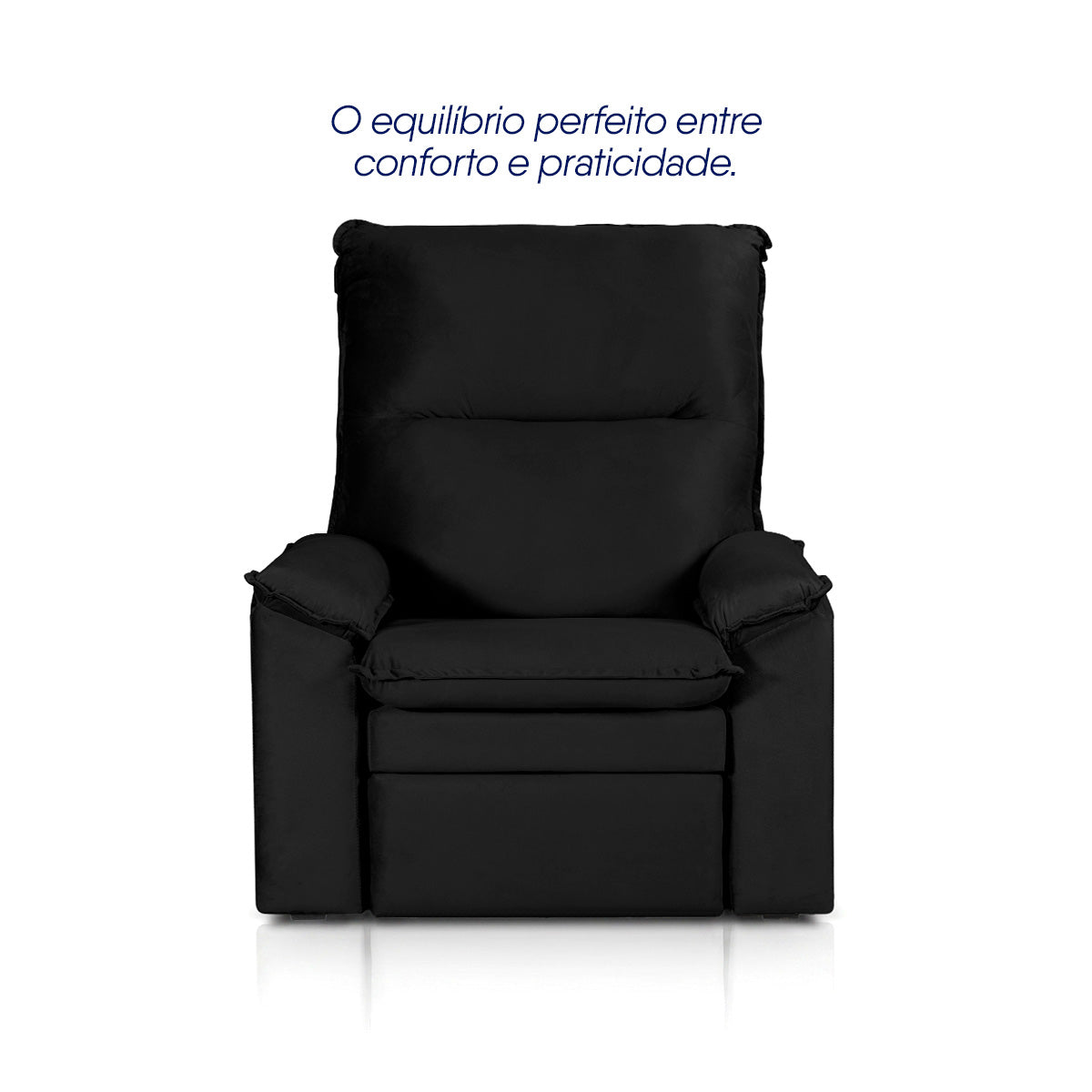 Poltrona do Papai Reclinável Copenhagen Suede Preto