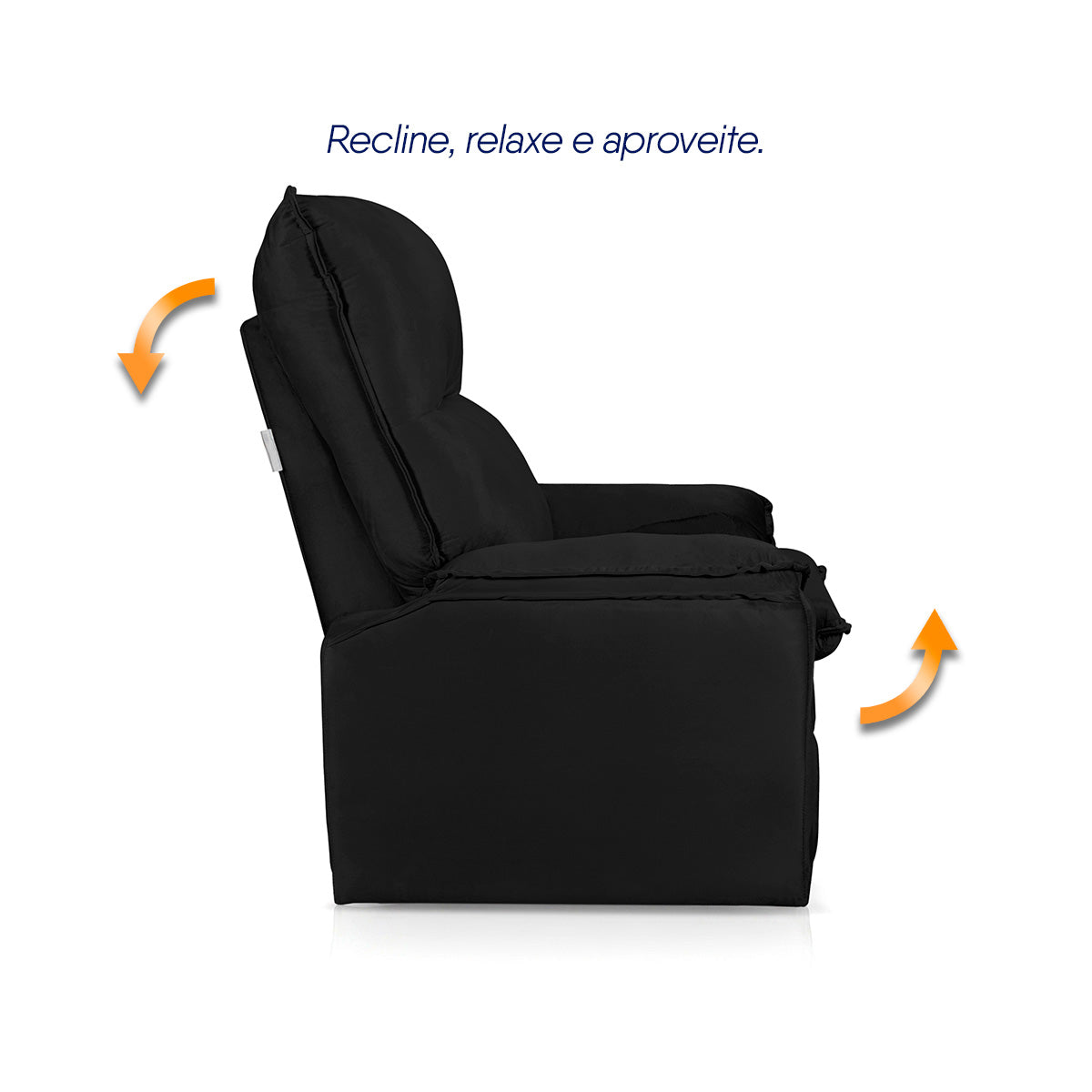 Poltrona do Papai Reclinável Copenhagen Suede Preto