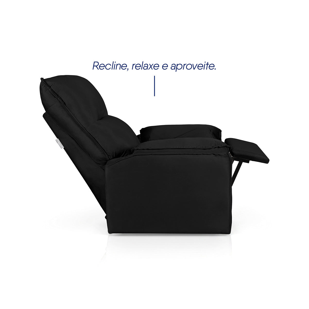 Poltrona do Papai Reclinável Copenhagen Suede Preto