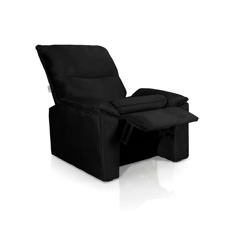 Poltrona do Papai Reclinável Copenhagen Suede Preto