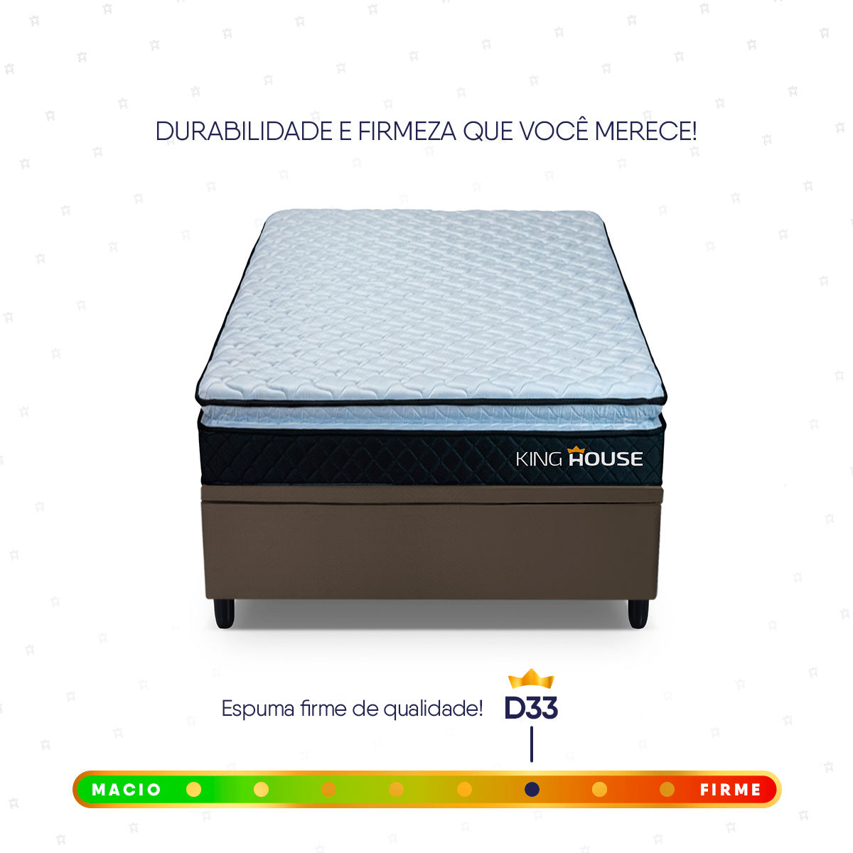 Cama Box Baú Solteiro 88x188 Preto e Marrom Dakota Espuma D33