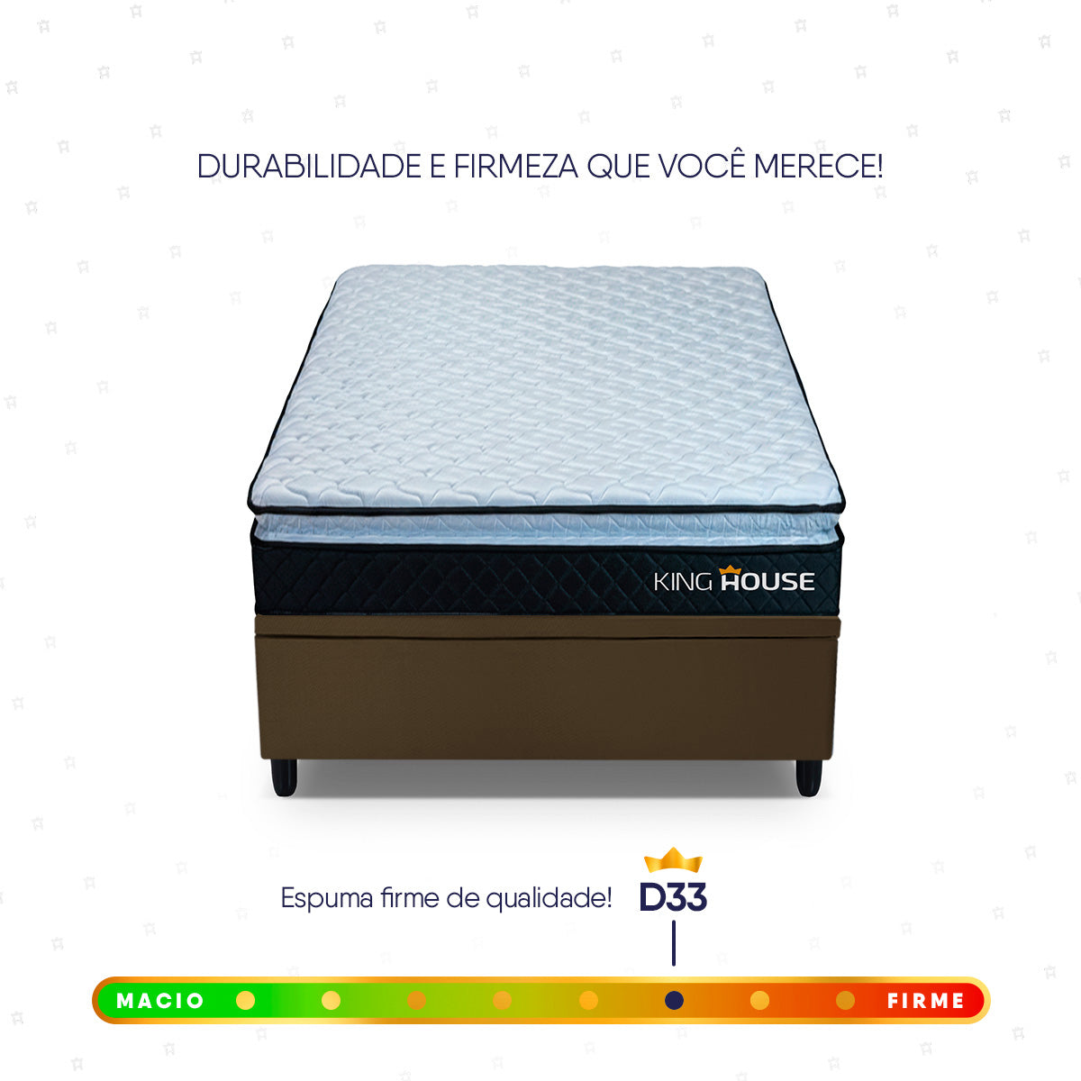 Cama Box Baú Solteirão 96x203 Preto e Marrom Dakota Espuma D33