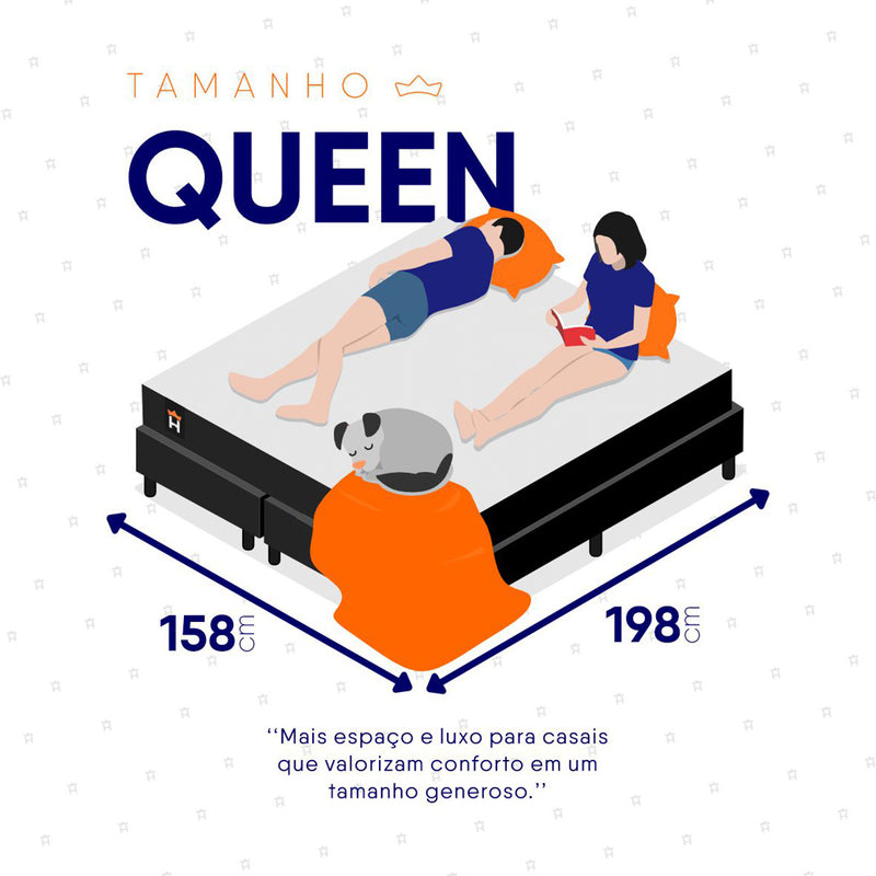Cama Box Baú Dakota Espuma D33 Queen 158x198 Preto