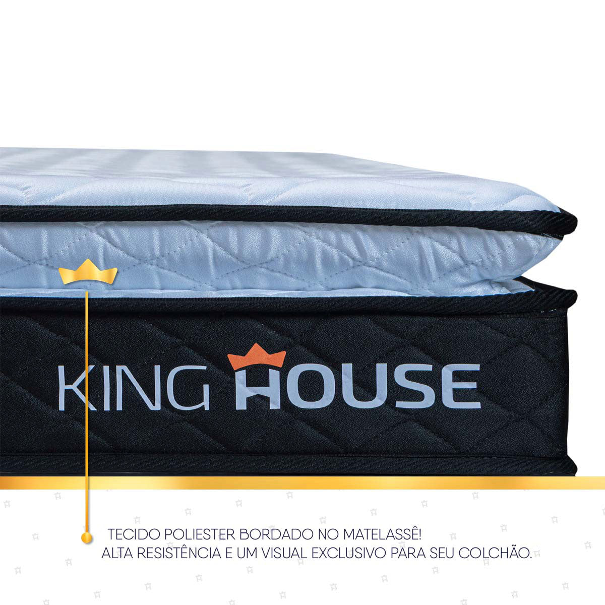 Cama Box Baú Dakota Espuma D33 King 193x203 Preto