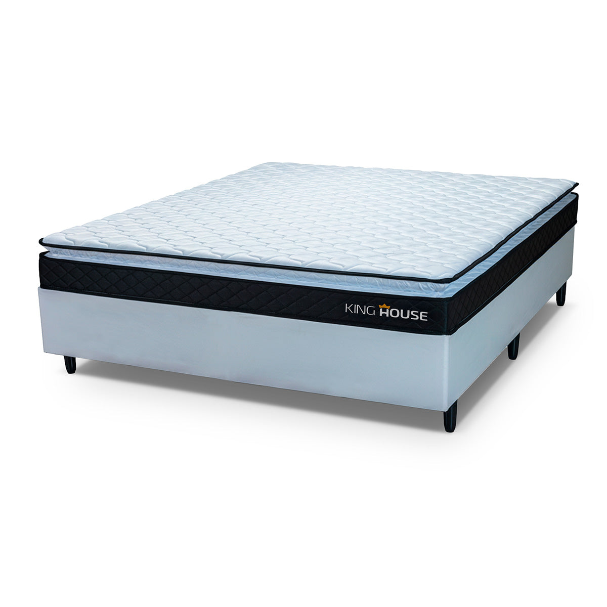 Cama Box Viúva 128x188 Branco Dakota Espuma D33