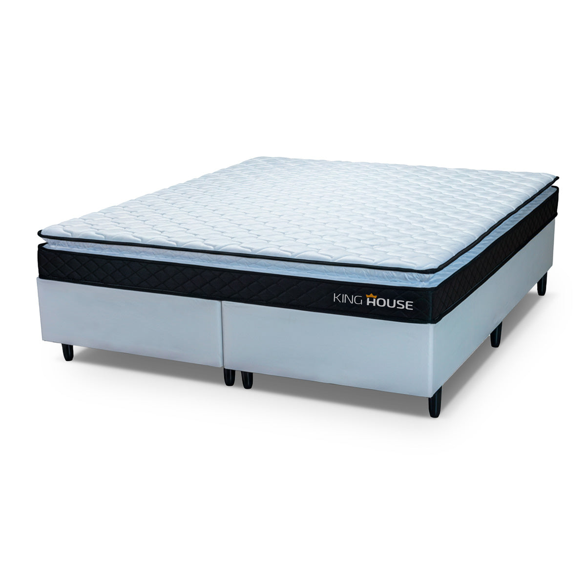 Cama Box Dakota Espuma D33 Queen 158x198 Cinza