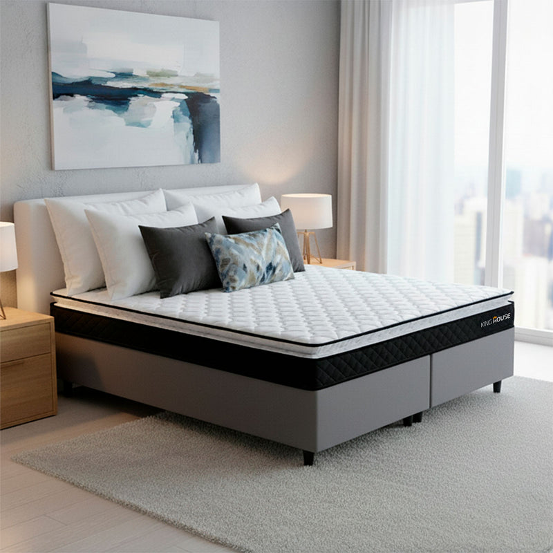Cama Box Dakota Espuma D33 King 193x203 Cinza
